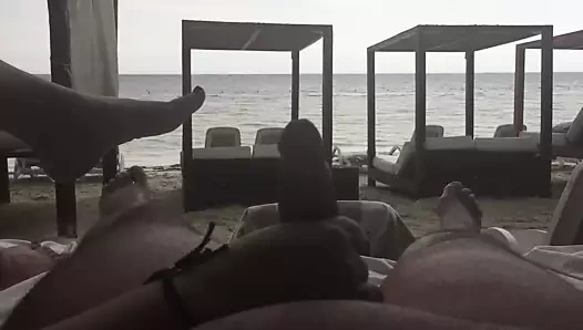 amatör plaj handjob