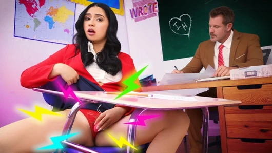 Azgın öğrenci Ophelia Purr etli yaraklı öğretmeni tarafından ağzını döllüyor - fragman