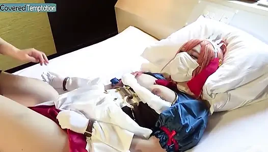 Rauwe creampie Gyaru cosplayer gaat wild Ahegao blootgestelde climax na climax