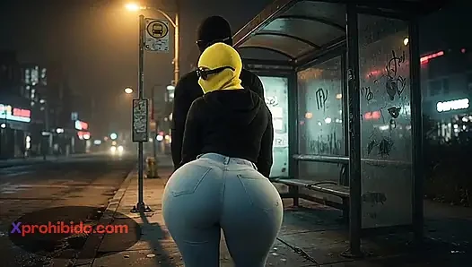 Büyük götlü tombul kadın partneri için twerk yapıyor