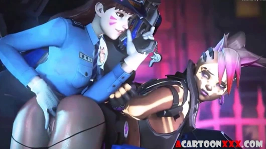 Overwatch babes lezbiyen ve hardcore çekiçleme zamanı