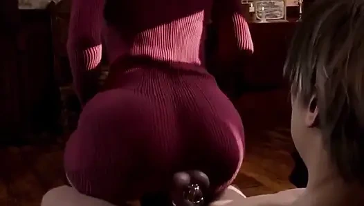 Ada Wong tombul şişman götüyle kafese bağlı yarak leon'a hükmediyor