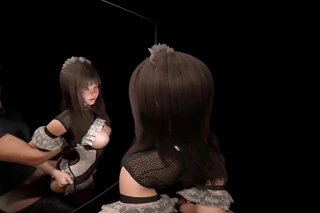 Vr sex- hizmetçi aynayı seviyor
