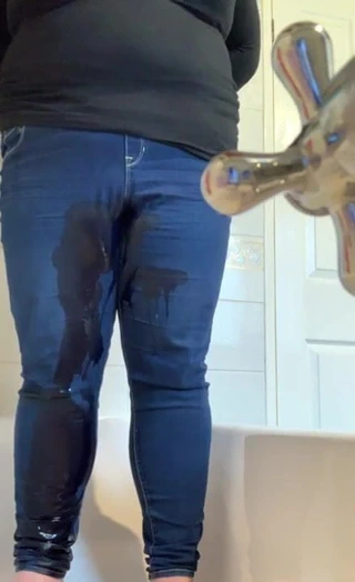 Wet jeans
