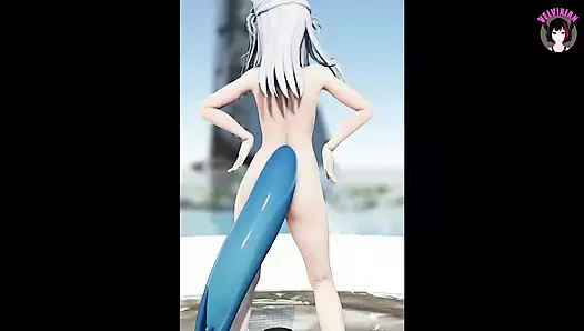 Vtuber gura - kedi kulakları + seksi dans tam çıplak (3d hentai)