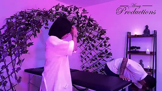 Hot Latina needs sex and uses her masseur's huge cock to get fucked without a condom