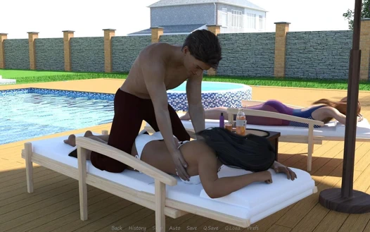 Üvey erkek kardeşimin karısı #28 John güneş kremi uygularken bella'nın göğüslerine dokundu