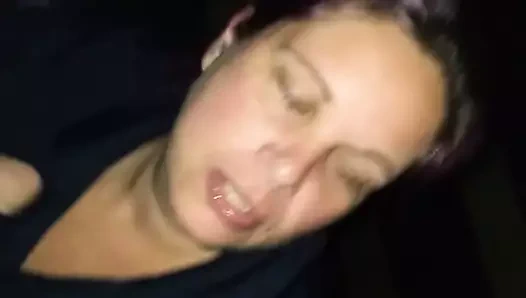 Mor saçlı bbw milf berbat horoz açık havada