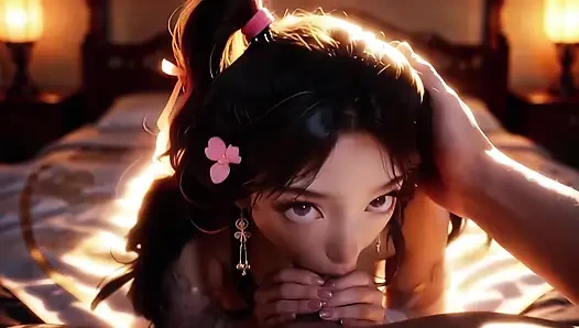 Güzel Çinli eski kostümli kız kesinlikle dikkatinizi çekecektir! Bölüm 2, yapay zeka