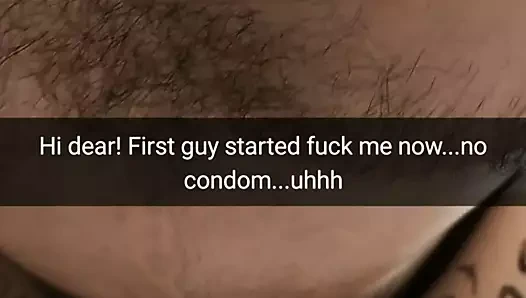 Benim slutwife bana toplu tecavüzden ilk snap gönderdi! - sütlü mari