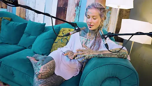 I talk about A - authentic - ASMR - Podcast - Talking - tattoo girl model goth punk dreadlocks