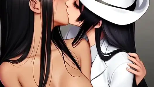 Baştan çıkarıcı lezbiyen öpücüğü