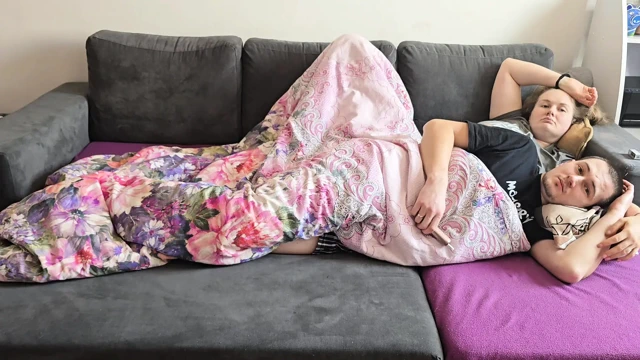 Horny Husband Fucks his Chubby Wife - watching TV turns into Hot Couple Sex