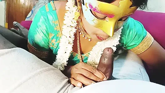 Hintli ev hanımı üvey erkek kardeşini sikiyor. Telugu Dirty Talks
