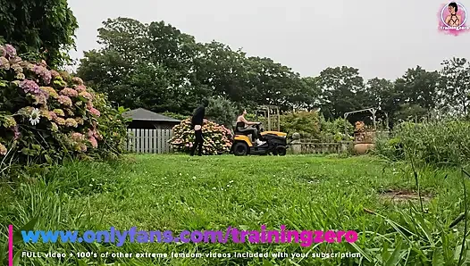Training Zero Run Bitch Run! Exercising my Femdom Slave Outdoors Public Humiliation