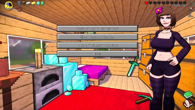 Hornycraft minecraft parodisi - steve jenny'den elmas için ıslak elle muamele alıyor