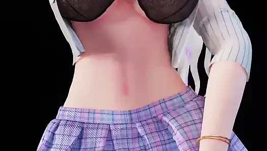 Telefon numarası anal tıkaç; Boncuk Zinciri; Çıplak dipli ultra kısa etek; Beyaz çoraplı