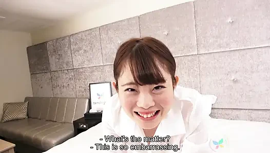 Japanese Cafe Worker Yuko Mukai Plays Dressup in a Uniform for Us