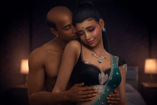 Ateşli Hintli evli kadın seks yapıyor