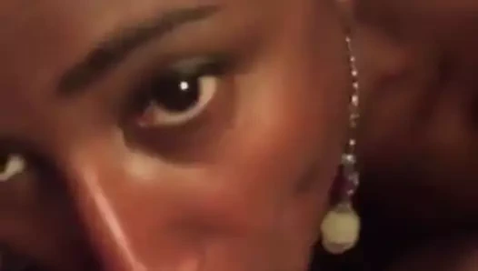 Sıcak pov - siyah tanrıça üfleme