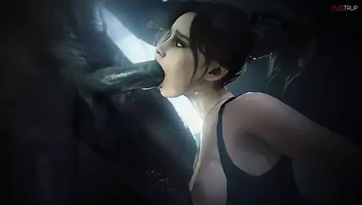 Claire Redfield'ın oral seksi