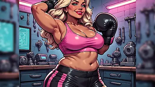 Seksi kadınlar boxercise art
