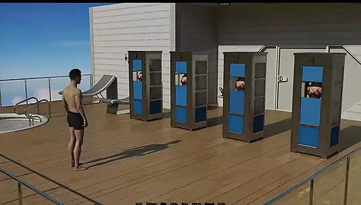 Bulutların üstünde - horoz üzerinde sıcak sarışın sürmek