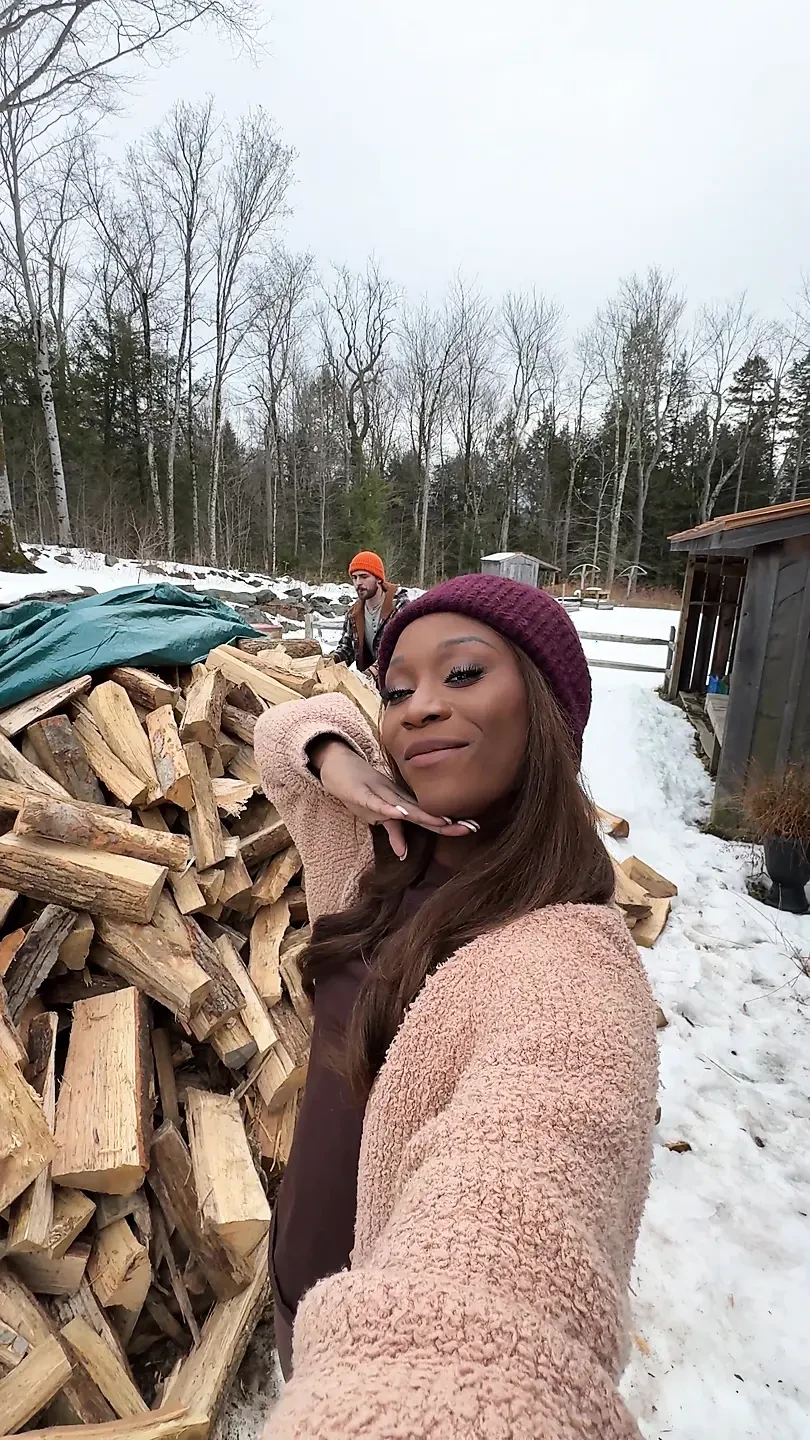 Hired Hauler Seduced by Hung Trans Girl for Bareback Woodshed Fuck - Vanniall Interracial POV Blowjob Anal