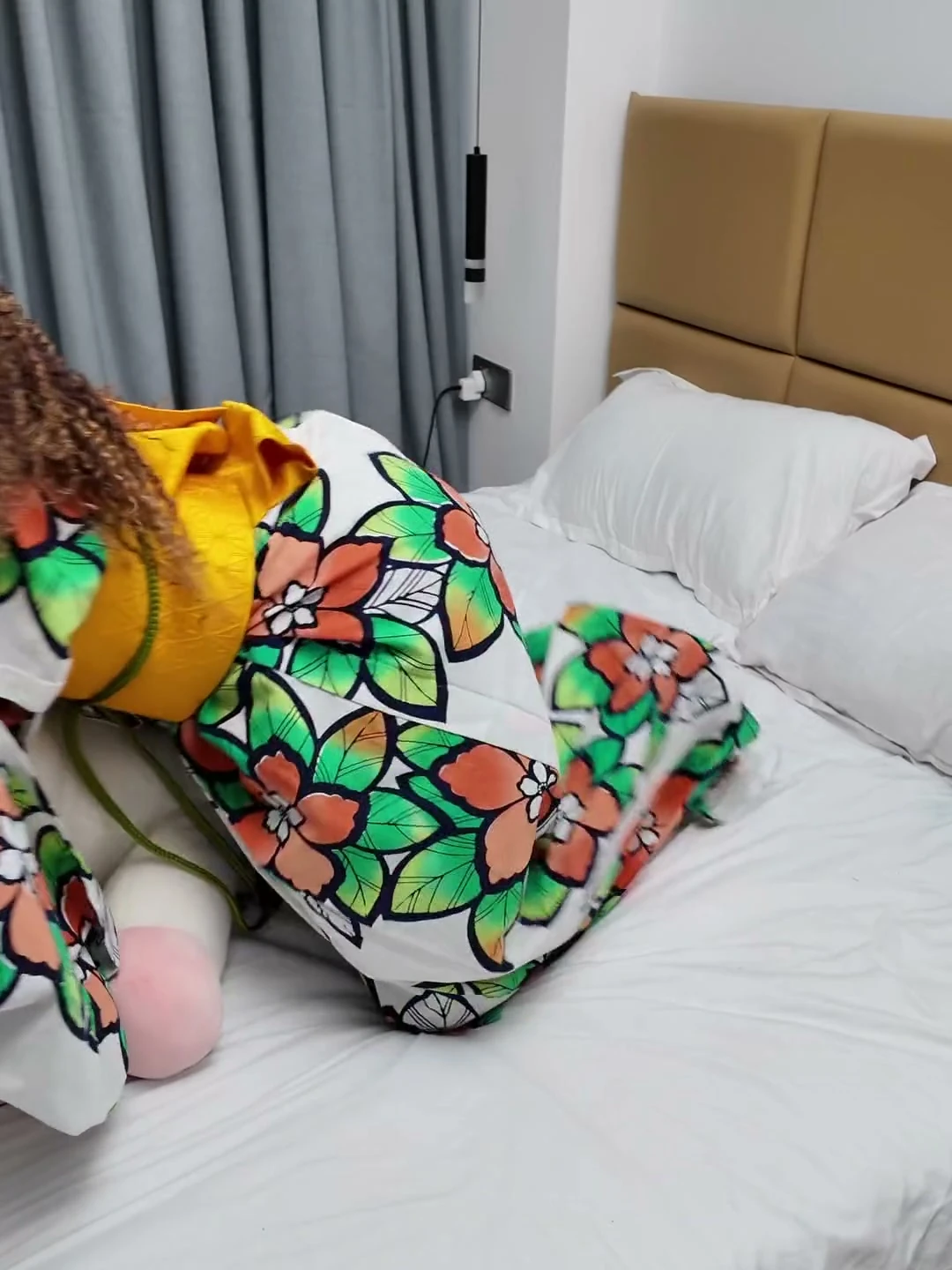 Ass play, blowjob and facial with beautiful skinny ebony girl