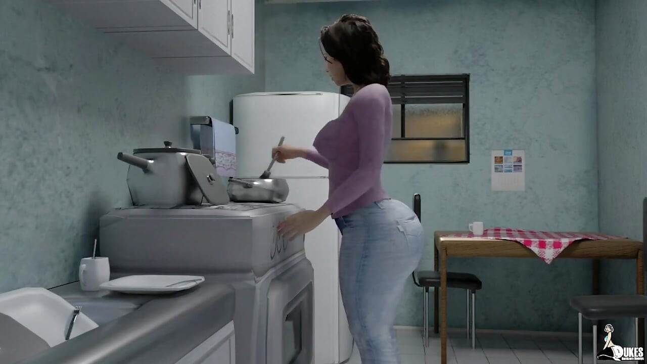 Ateşli latin orta yaşlı seksi kadın oğlunun en iyi arkadaşını emiyor ve sikiyor