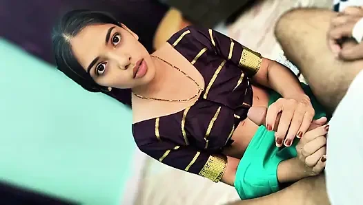 Indyjska pokojówka zerżnięta w Sari, pełne hinduskie sex video