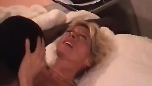 A Mature Blonde Is Getting Fucked by a Young Black Boy.