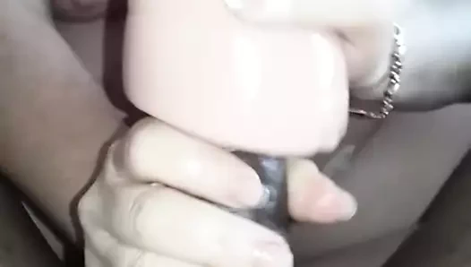 Interracial jerk off
