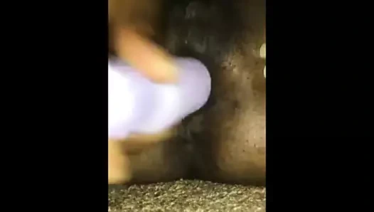 Abanoz hottie doldurma kendini ile ona yapay penis