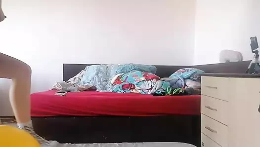 Sexy hairy brunette, big, big ass. Hairy by a sexy woman dancing naked.