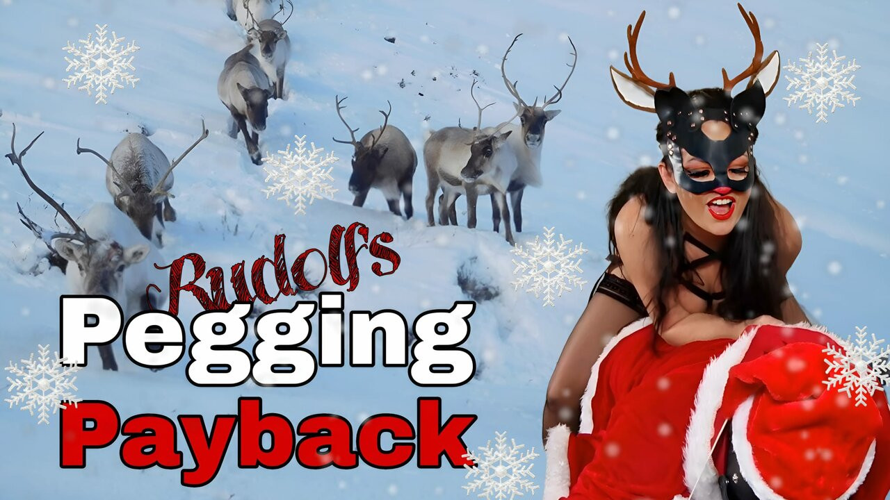Rudolph pegs santa pimleme geri ödeme bayan kuzgun eğitim sıfır dev strapon kayış üzerinde femdom flr erkek köle bdsm esaret