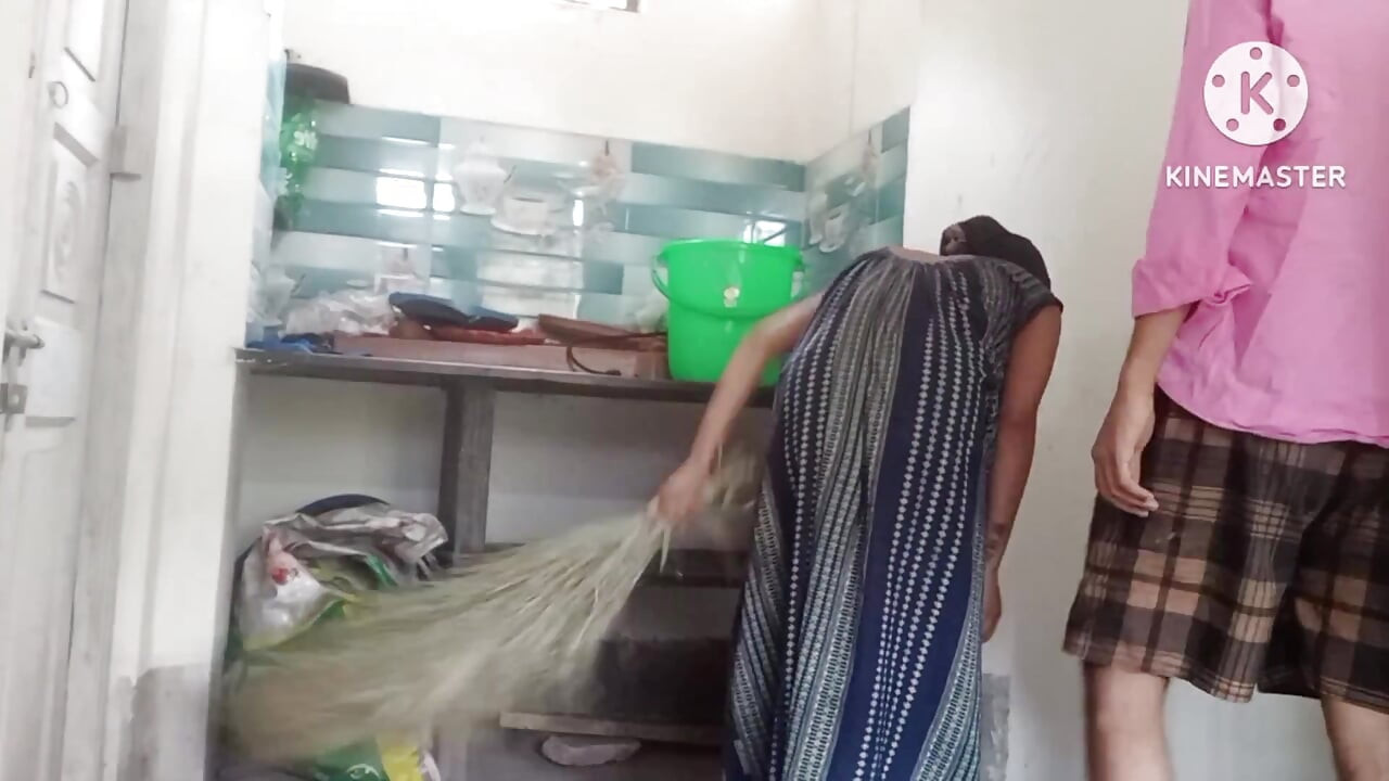 Indian owner of the house secretly fucked the maid very hard.