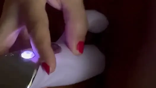 Vibratörlü evli kadın