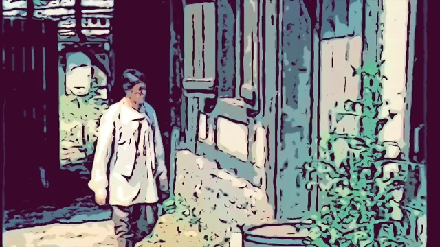 Mutfakta eski kafalı köylü çift.