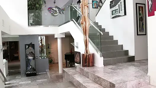 Seksi kız sevgilisinin amını yalıyor sonra onu dildoyla sikiyor