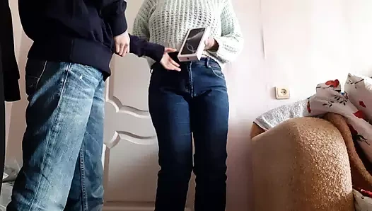 My hot stepsister thanked me for the gift with cunnilingus (with conversations)