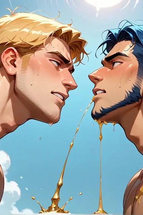 Seksi kaslı arkadaşlar ve erimiş plaj keyfi patlayıcı orgazmlarına yol açıyor.