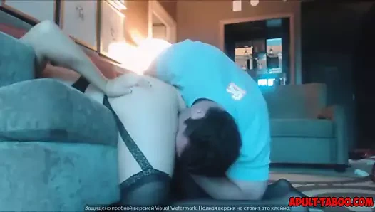 Üvey kardeş sinsi için sikme içinde mutfak