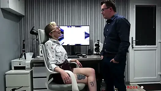 Office Slut #2 - Sucking the Bosses Cock