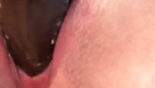 Eş Mastürbasyon ile ona yeni siyah oyuncak