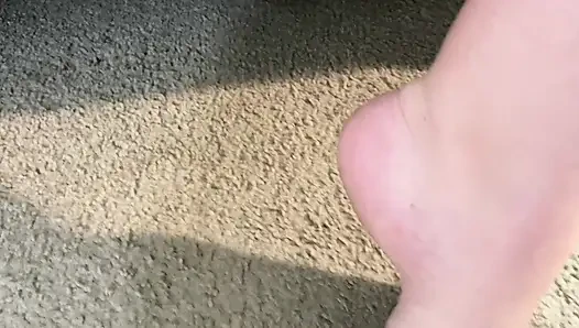 Sexy BBW strip and footjob