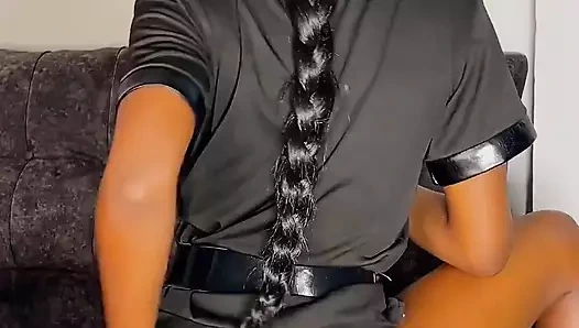 Just a Nasty Police Officer, with a Pony Tail Who Loves to Suck and Squirt with a Plug in Het Ass