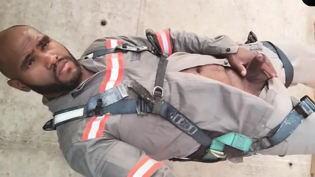 Alone in construction excited with PPE