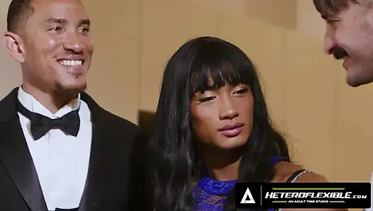 Heteroflexible - aygır Axel Green ve Seb Leblan balo gecesi femboy luca knight ile flört ediyor