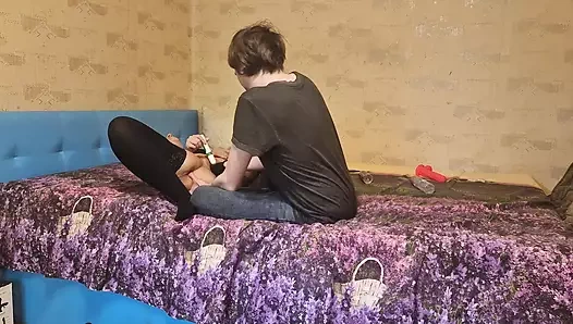 Sasha Earth Anastasia sahibe sert çift seks yapıyor